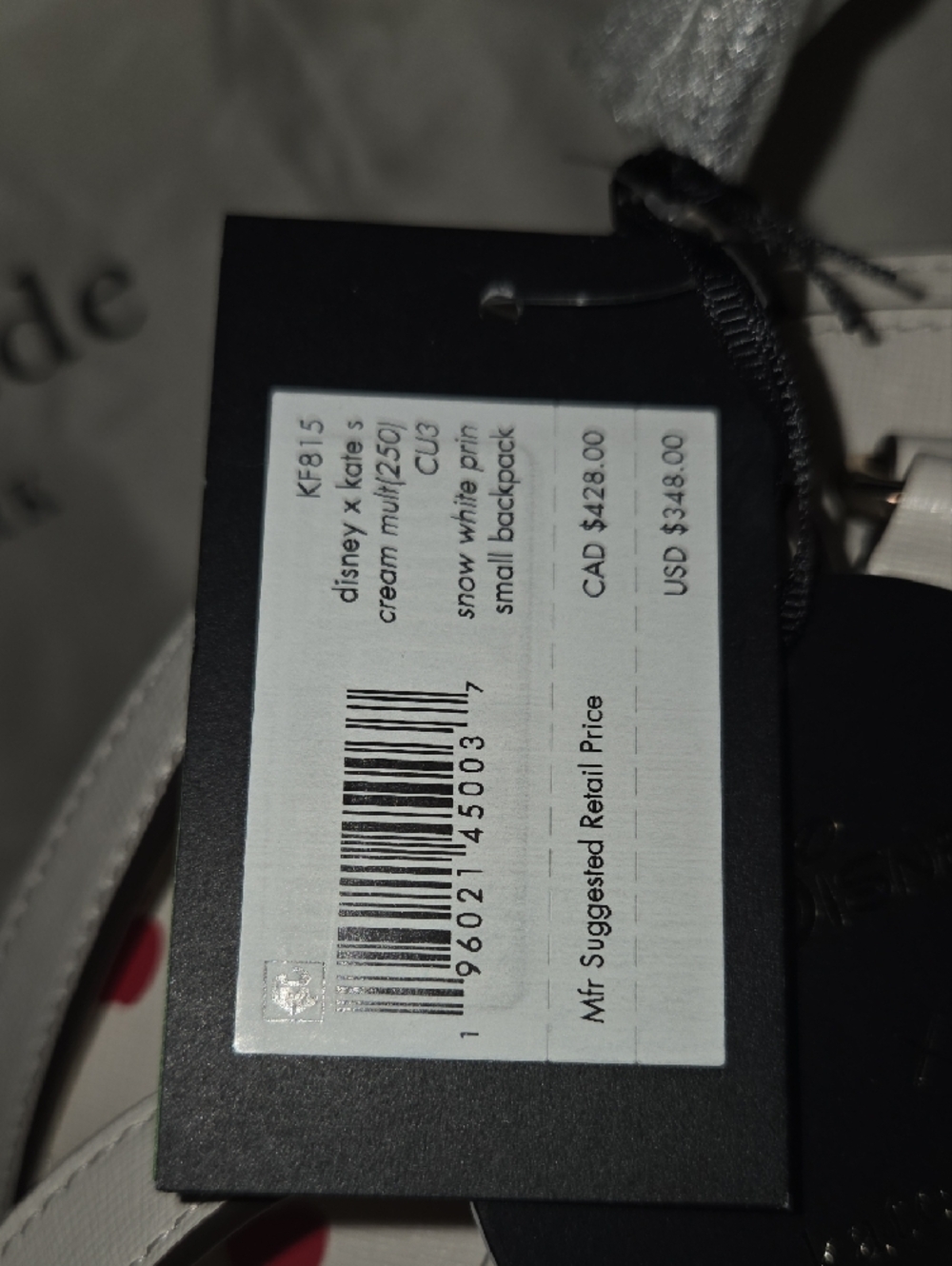 kate spade White Snow White Apple Mini Backpack - Picture 7 of 10